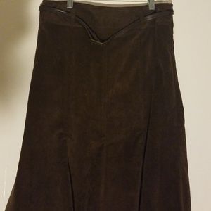 Corduroy like , soft to touch flare buttom skirt